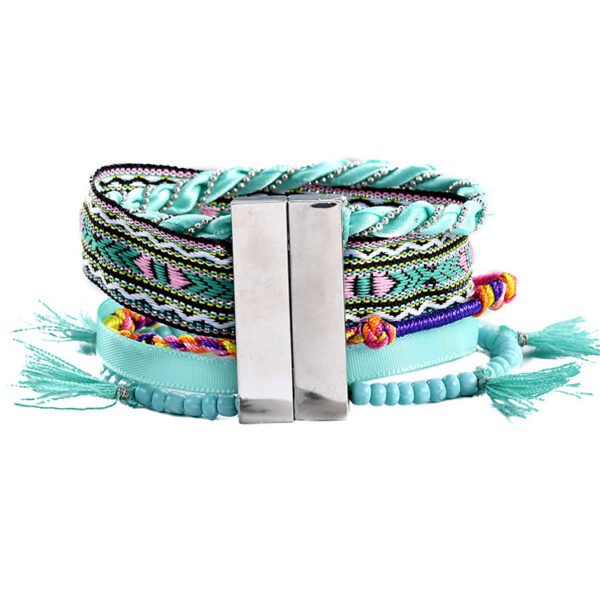 Handmade Woven Bracelet Artificial Leather Women's - Image 5