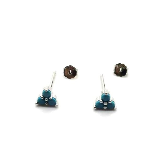 S925 Sterling Silver Mini Clover Color Earrings - Image 9