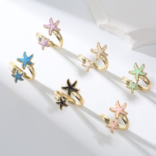 Retro Starfish Ring For Women With Sweet Temperament, Small And Fresh, Hot Selling, Fashionable Design, And Accessories