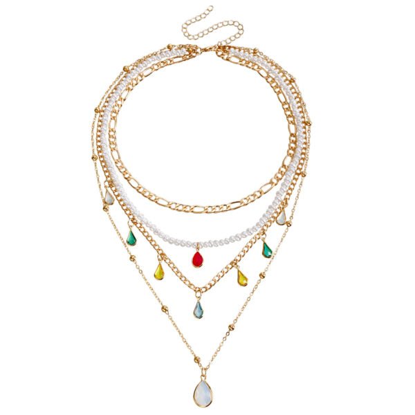 Bohemian Contrast Color Rice-shaped Beads Stringed Beads Multi-layer Necklace - Image 10