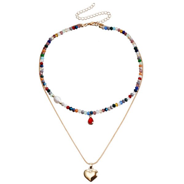 Bohemian Contrast Color Rice-shaped Beads Stringed Beads Multi-layer Necklace - Image 7