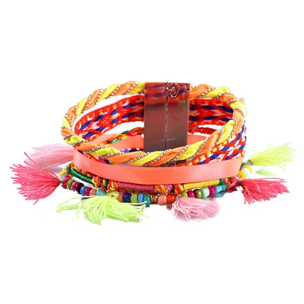 Handmade Woven Bracelet Artificial Leather Women's - Image 7