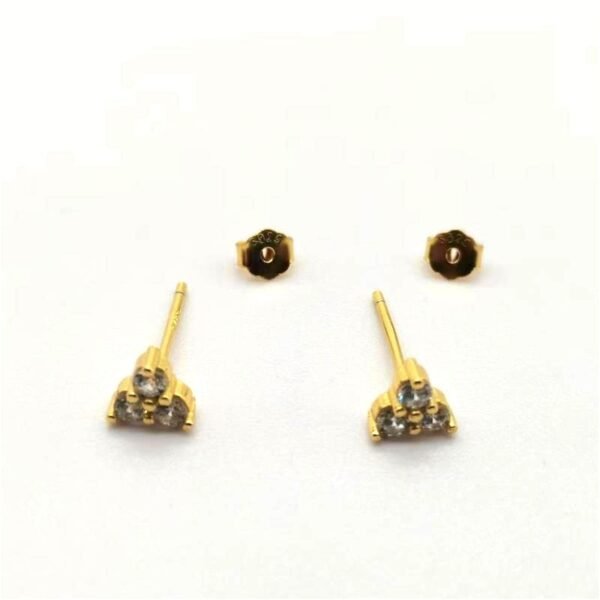S925 Sterling Silver Mini Clover Color Earrings - Image 7