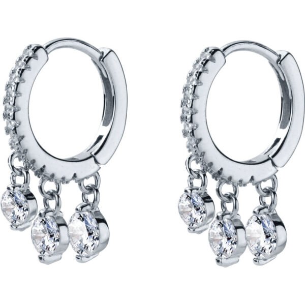 S925 Silver Ear Clip Diamond Inlaid Short Ear Ring - Image 4