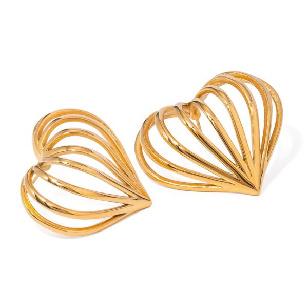 Simple Special-interest Design 18K Gold Stainless Steel Heart - Image 4