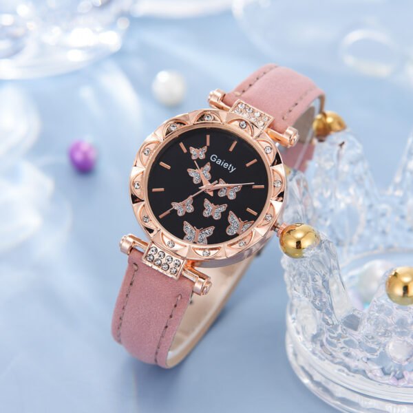 Women's Fashion Simple Butterfly Digital Belt Watch - Image 2