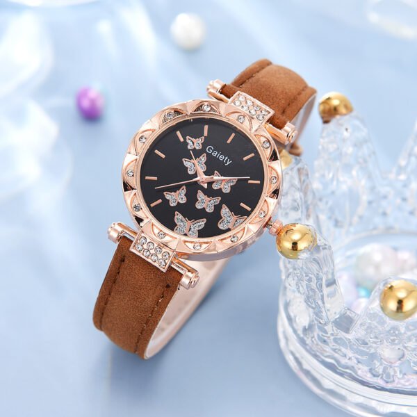 Women's Fashion Simple Butterfly Digital Belt Watch - Image 3