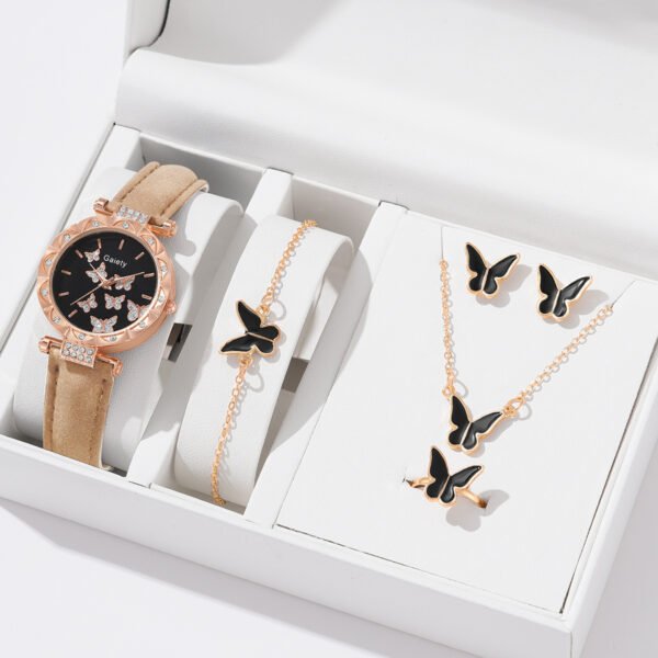 Women's Fashion Simple Butterfly Digital Belt Watch - Image 5