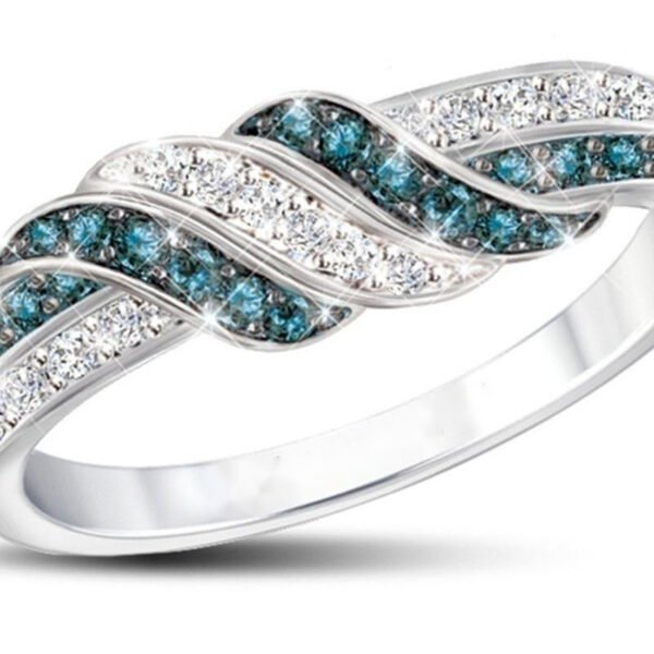 Romantic Female Ring With White Sapphire Gemstone - Image 3