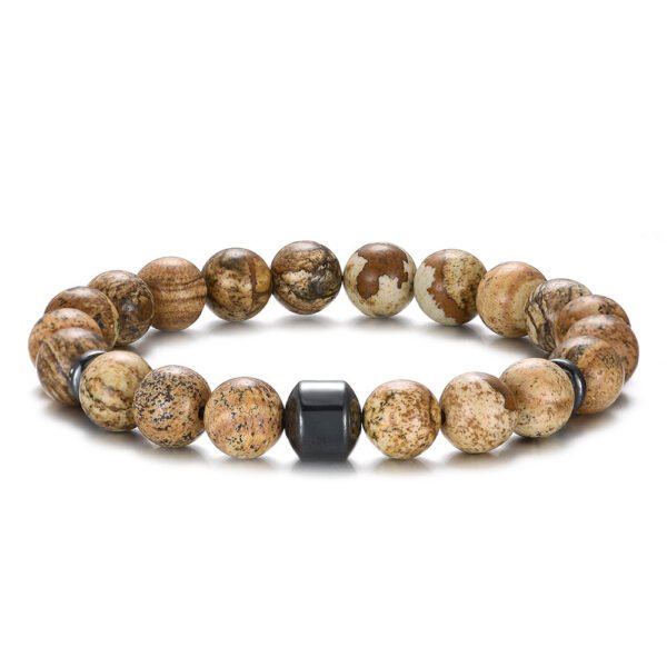 8mm Magnet Charm Bead Stretch Rock Bead Tiger Eye Bracelet - Image 8