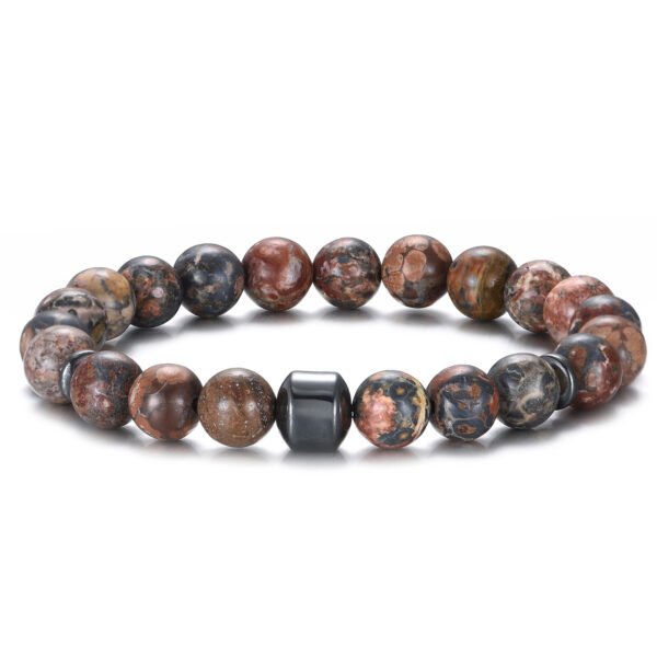 8mm Magnet Charm Bead Stretch Rock Bead Tiger Eye Bracelet - Image 4